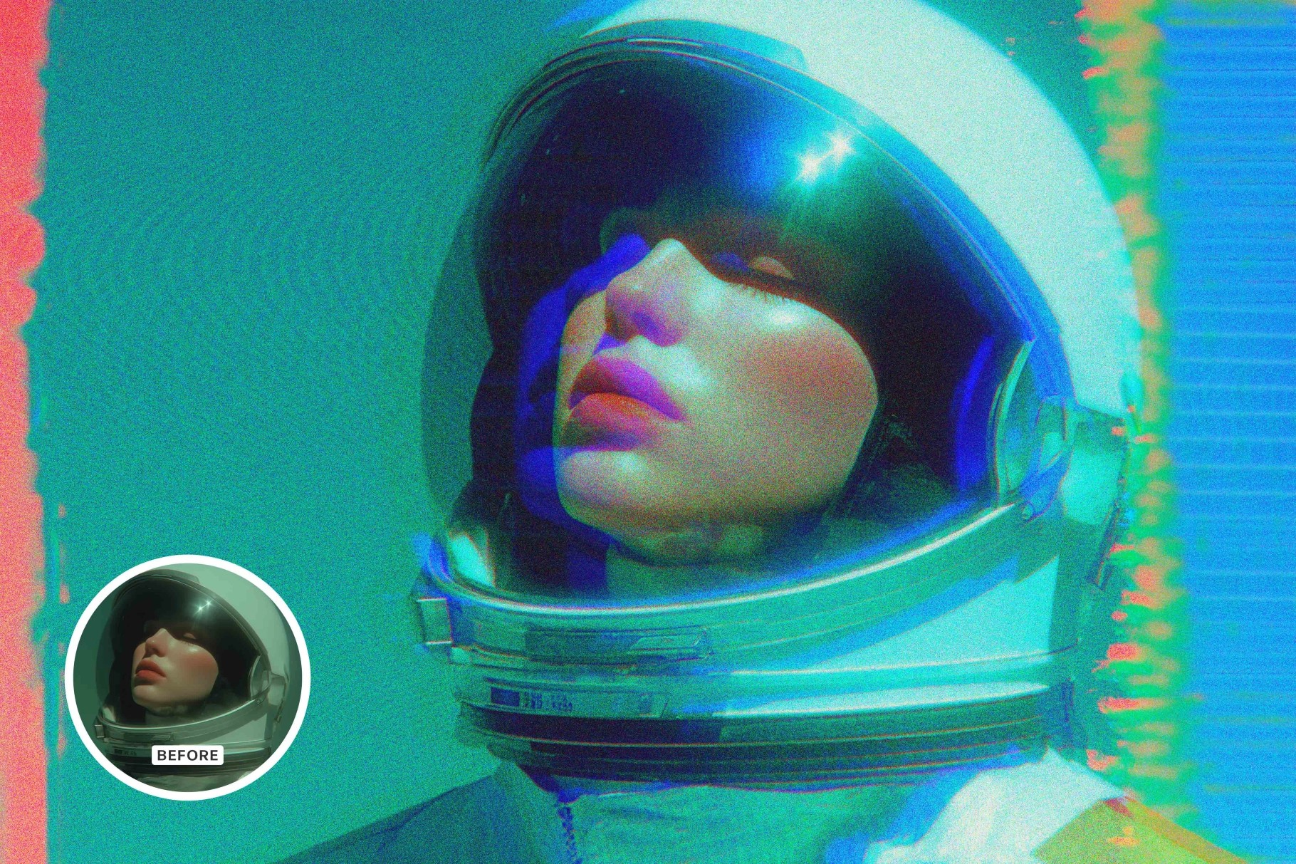 Broken Television Photo Effect