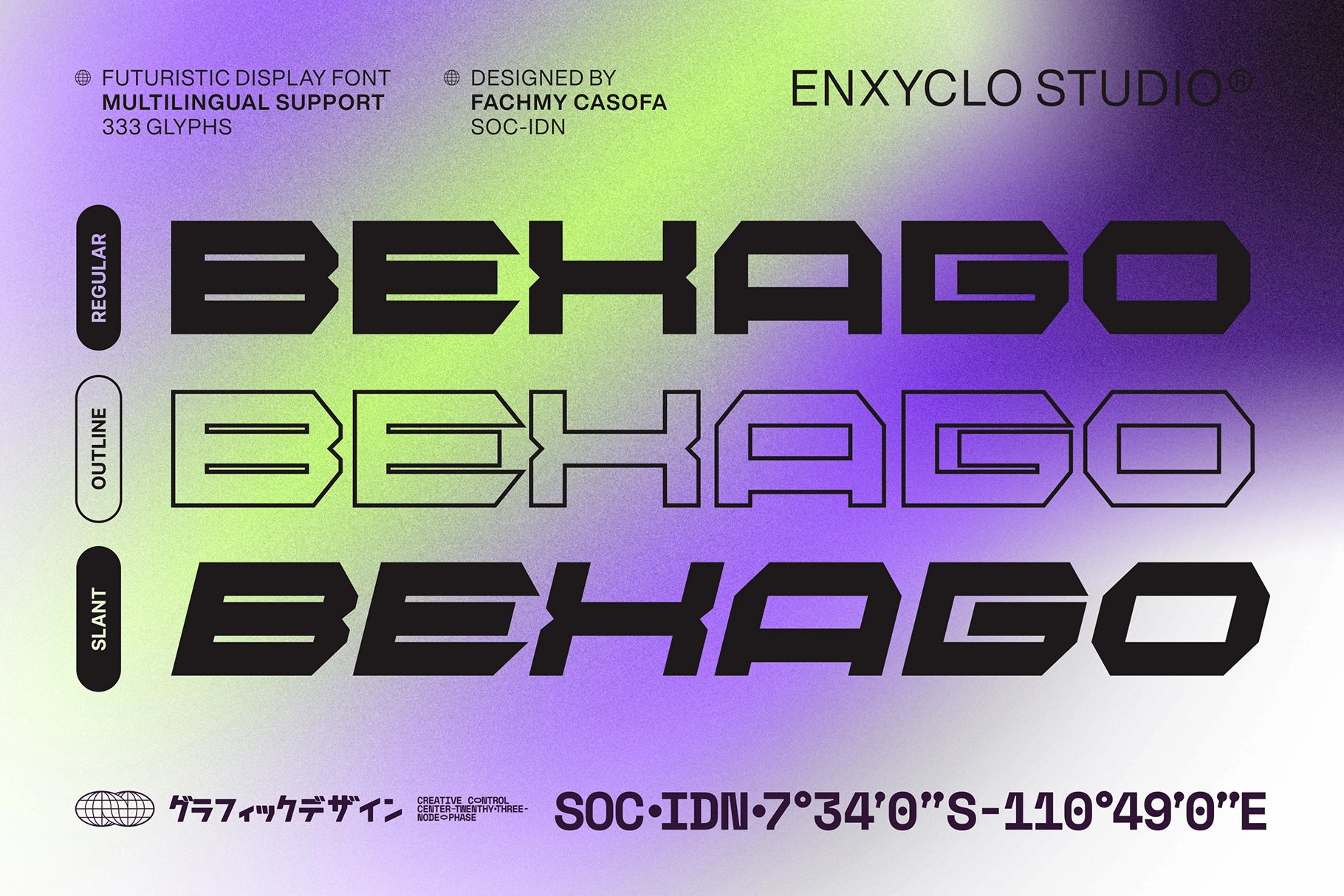Bexago - Geometric Futuristic Font