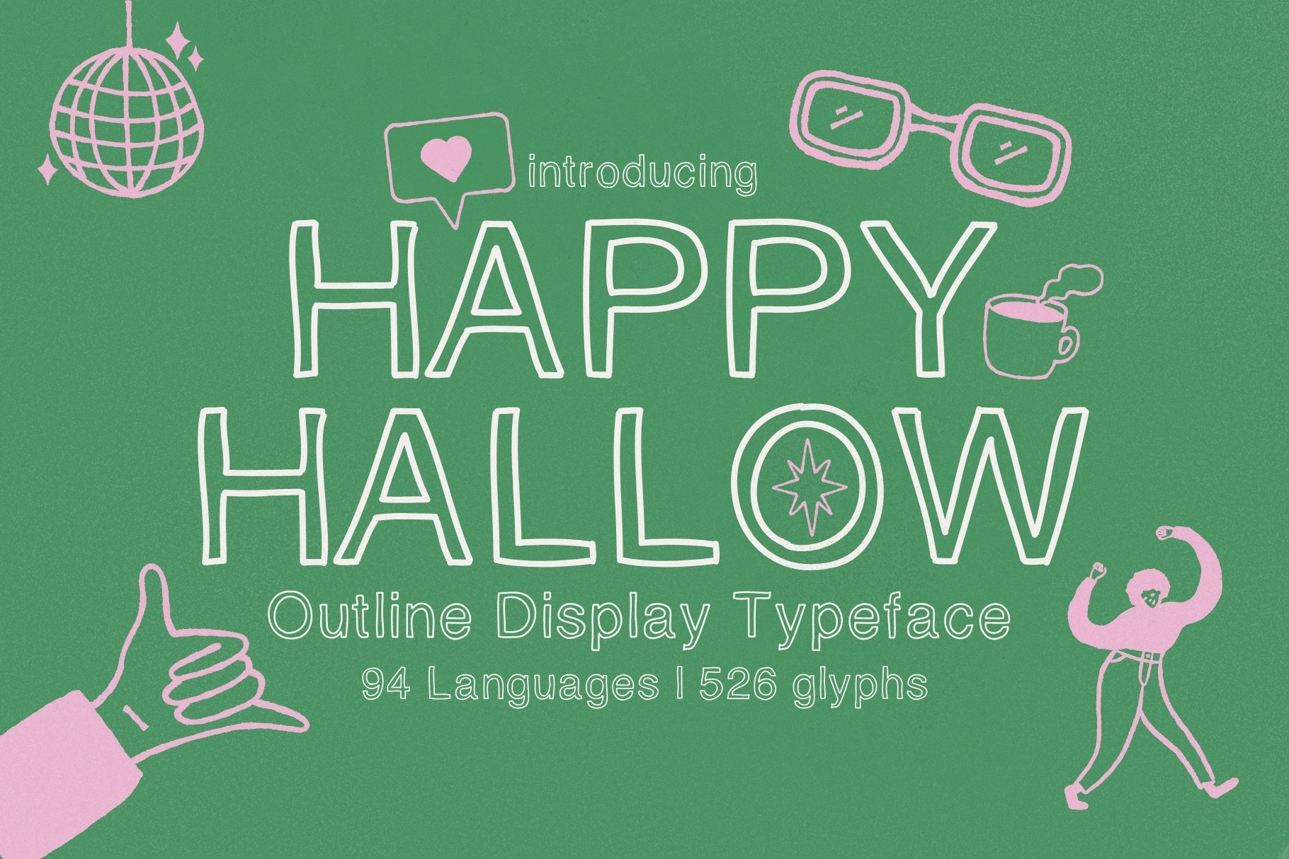 Happy Hallow - Outline Display Typeface