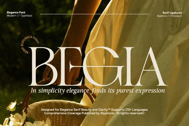 GC Begia - Modern Luxury Typeface