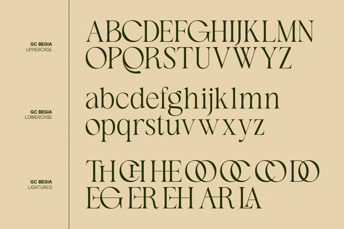 GC Begia - Modern Luxury Typeface