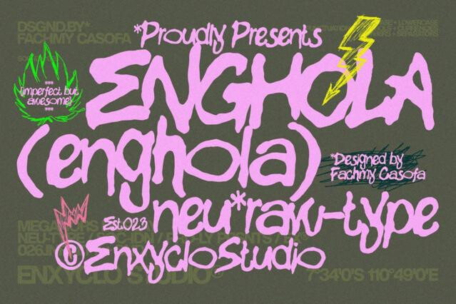 Enghola - Urban Graffiti Brush Font