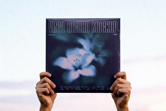 Handheld Vinyl Sleeve Mockup