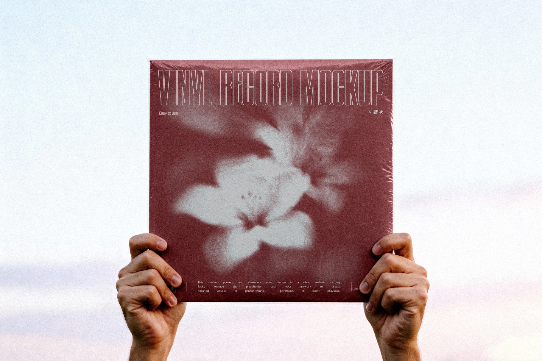 Handheld Vinyl Sleeve Mockup