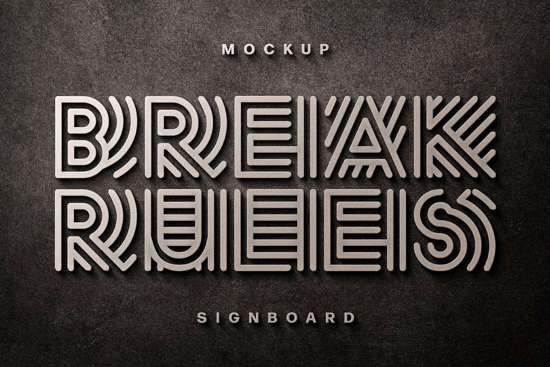 Copper Signboard Logo Mockup