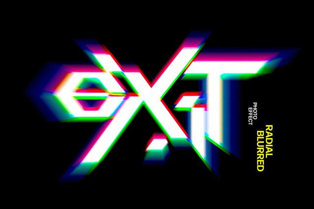 Radial Blurred Text Effect