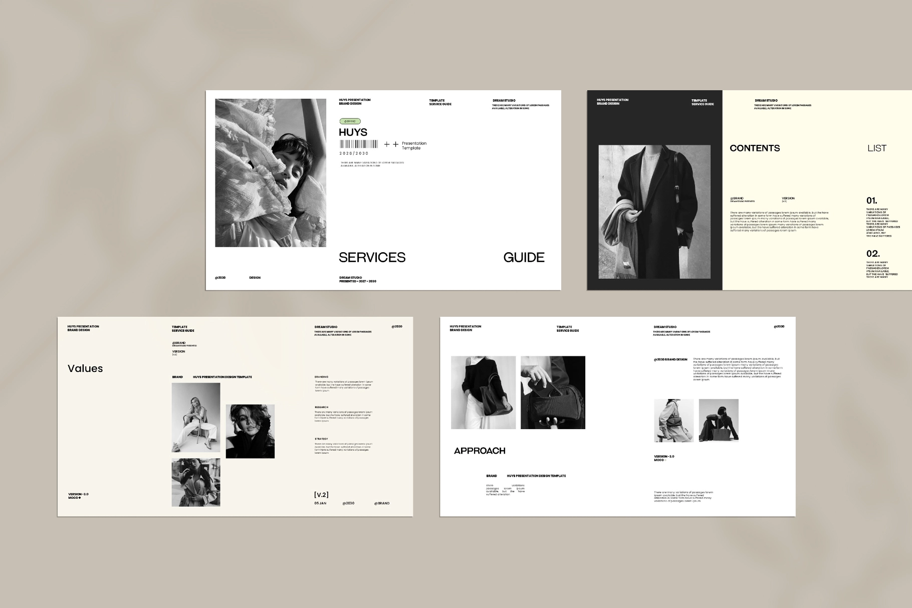 Huys Services & Pricing Guide Template