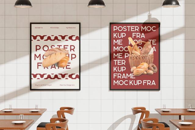 Restaurant Poster Mockup