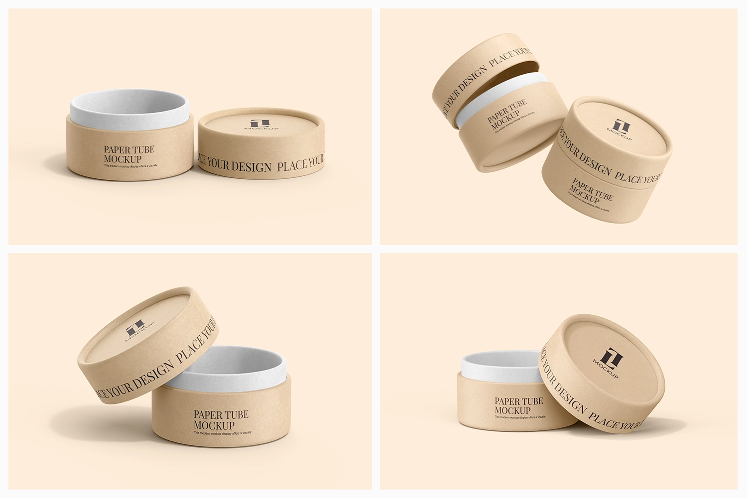 Kraft Cylinder Paper Tube Mockup