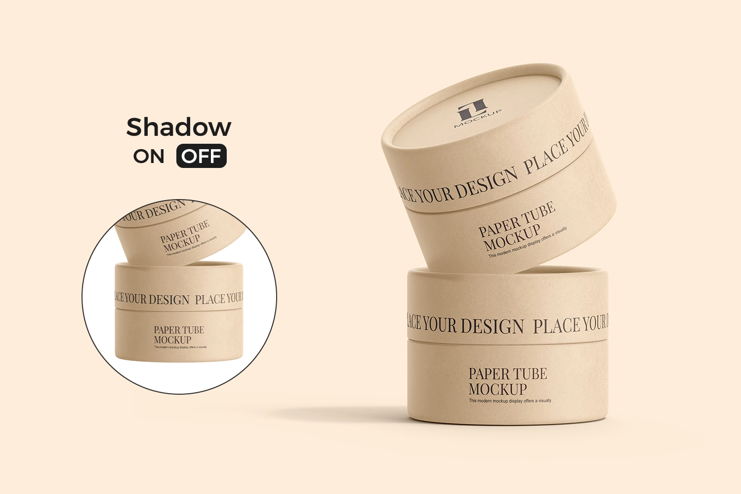 Kraft Cylinder Paper Tube Mockup