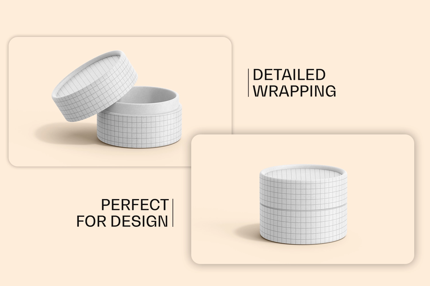 Kraft Cylinder Paper Tube Mockup