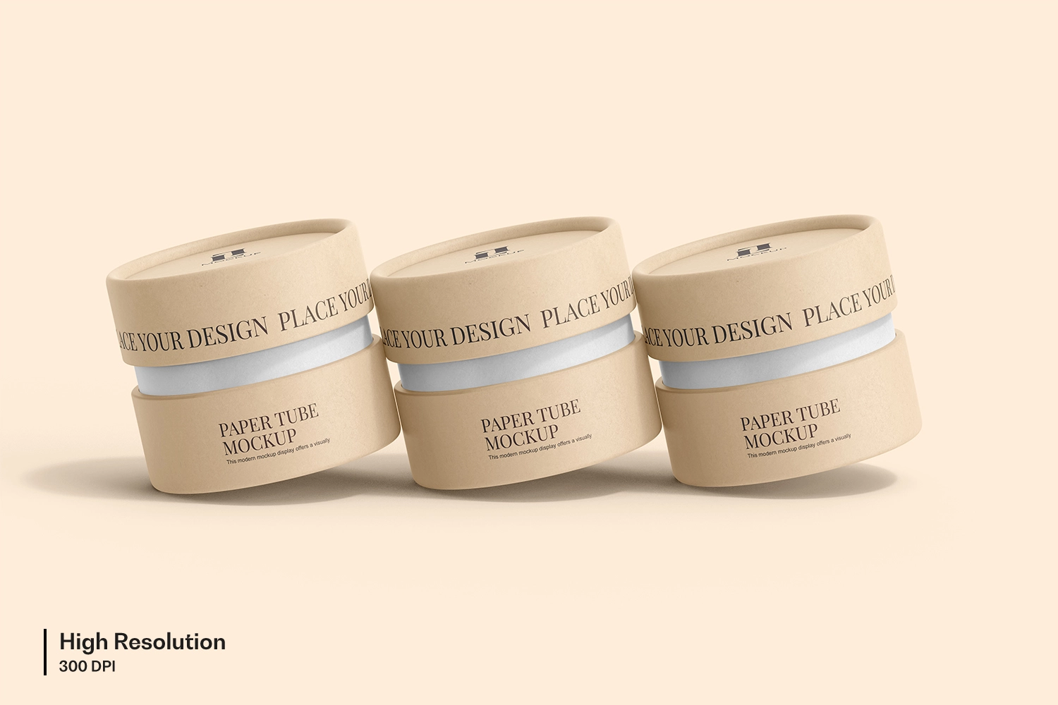 Kraft Cylinder Paper Tube Mockup