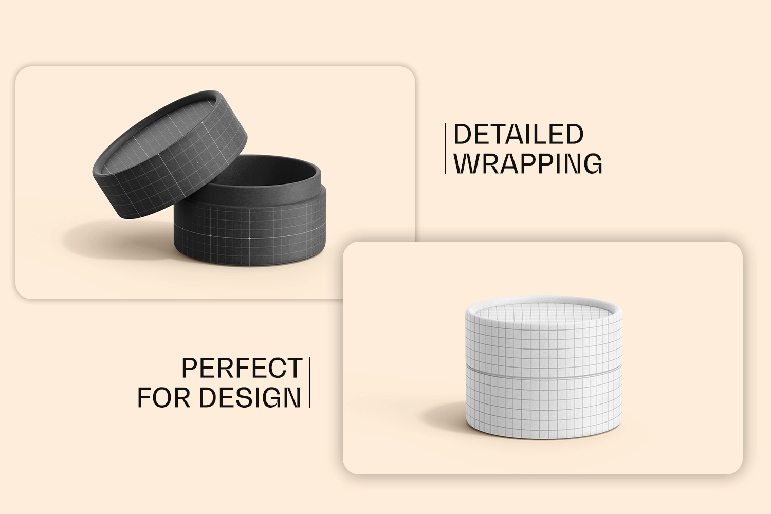 Kraft Cylinder Paper Tube Mockup