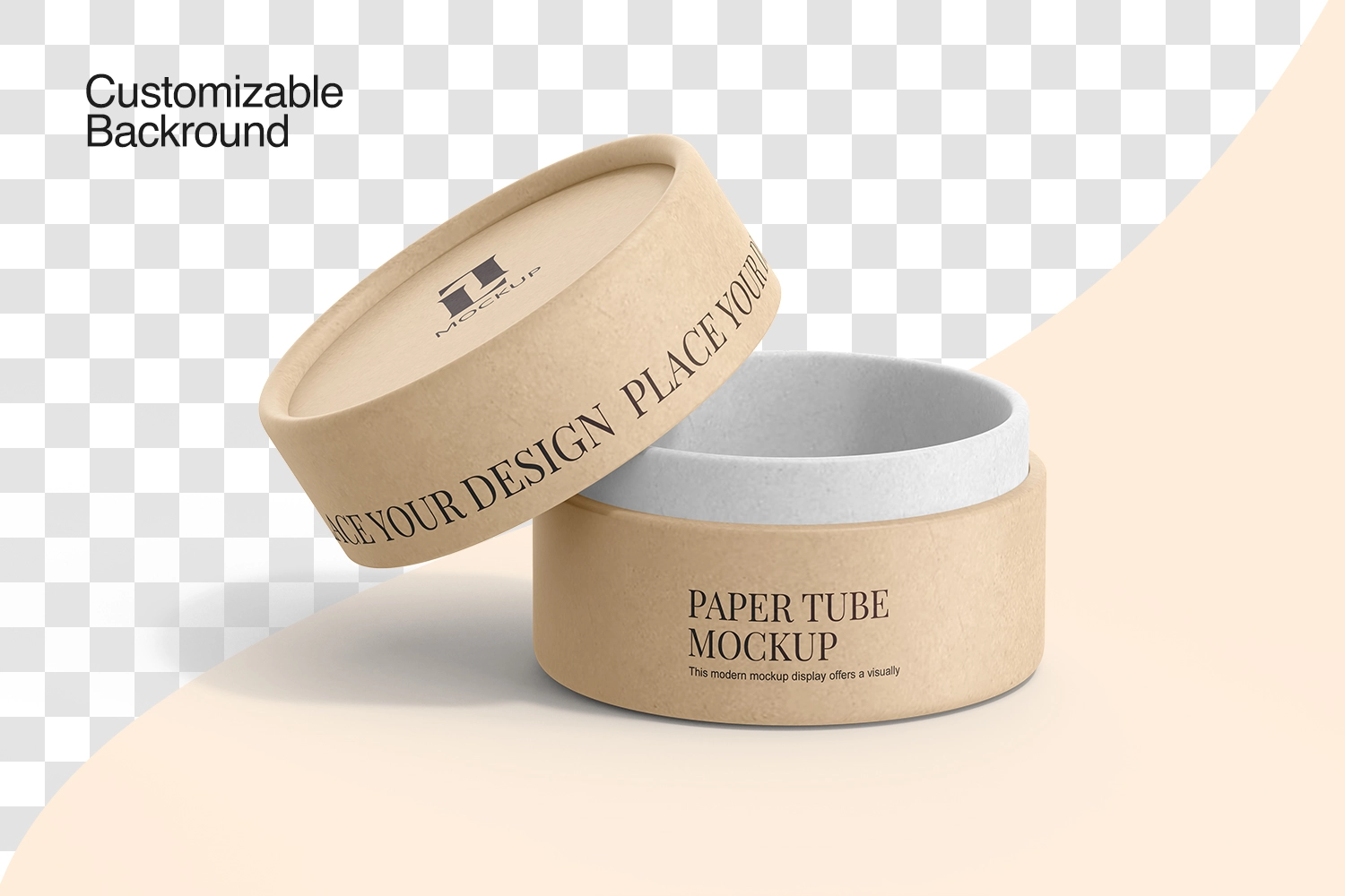 Kraft Cylinder Paper Tube Mockup