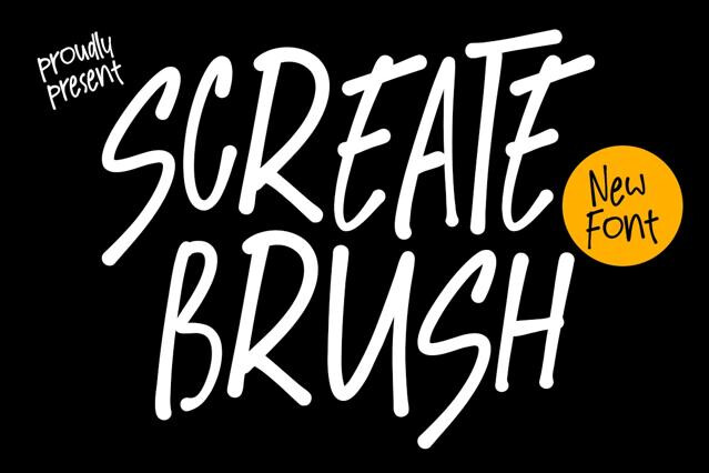 Screate Brush - Handwritten Brush Marker Font