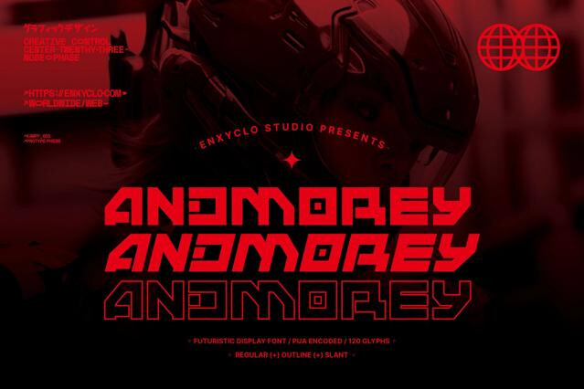 Andmorey - Futuristic Display Font