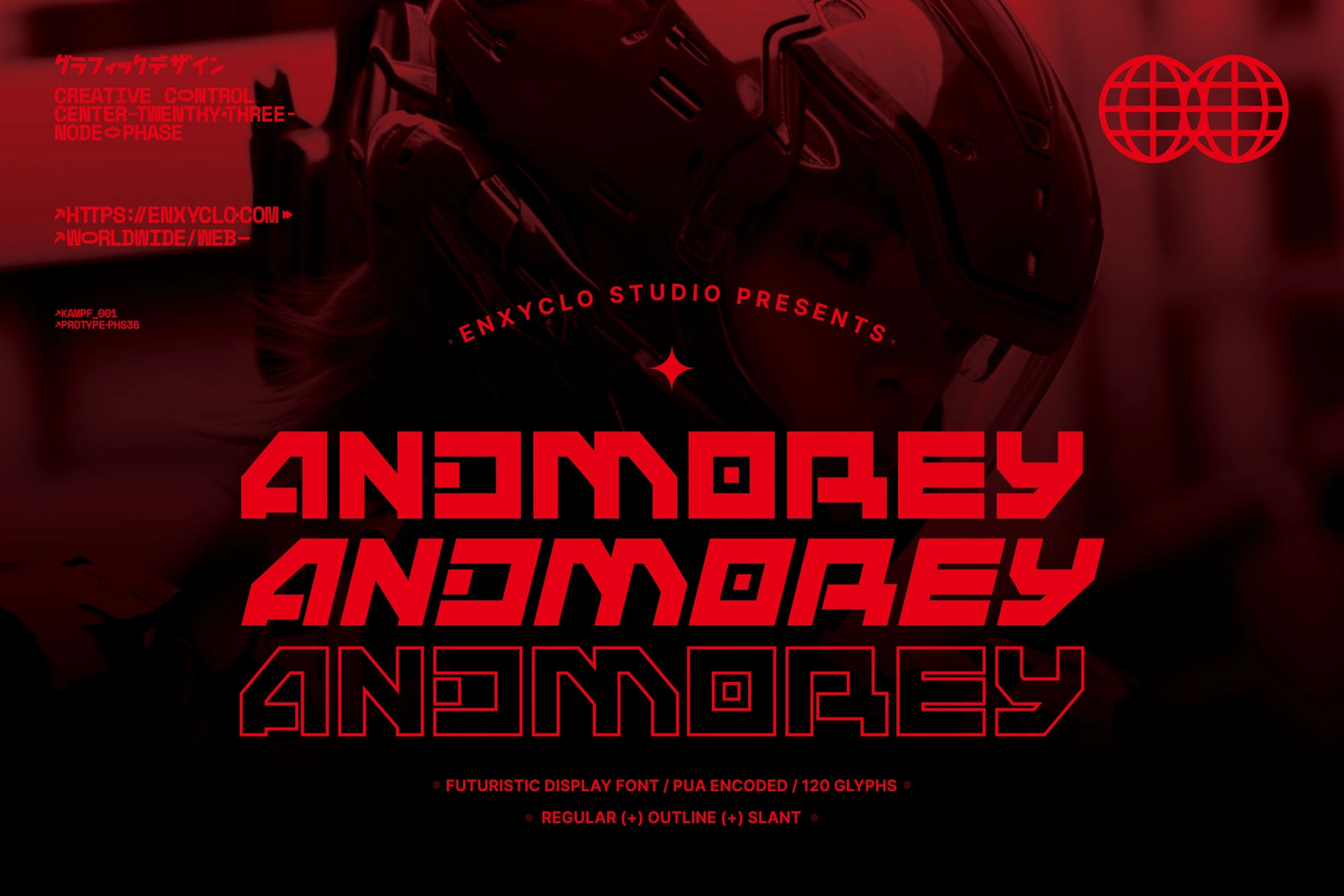 Andmorey - Futuristic Display Font