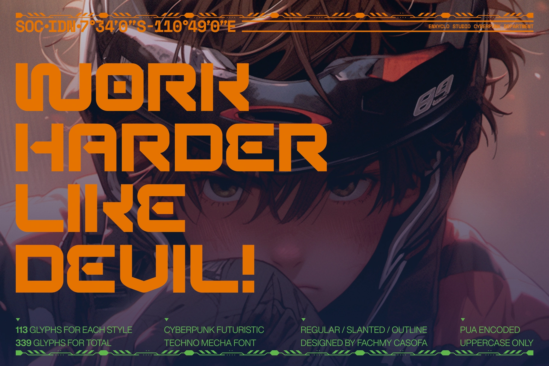 Moreks - Cyberpunk Futuristic Font