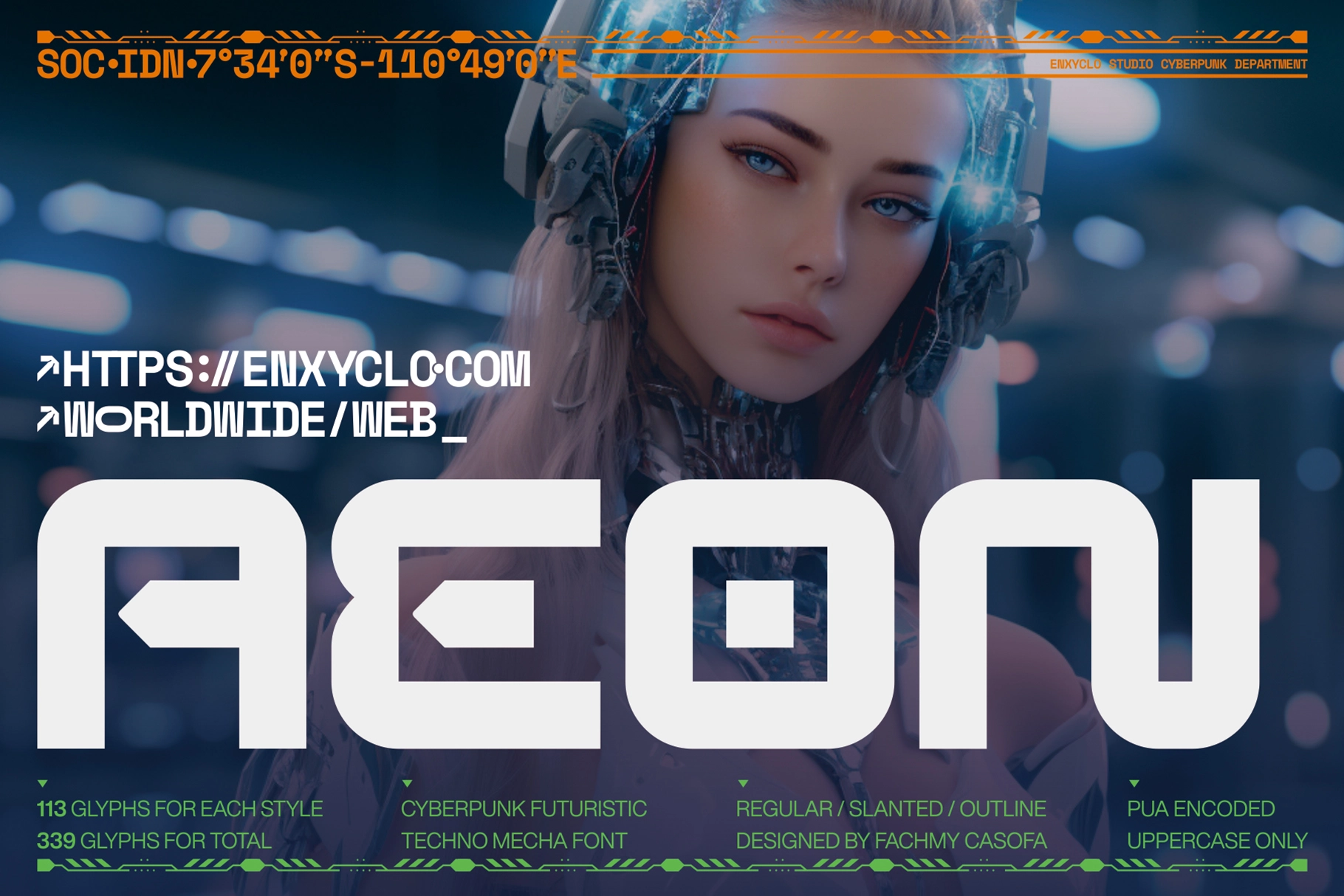 Moreks - Cyberpunk Futuristic Font