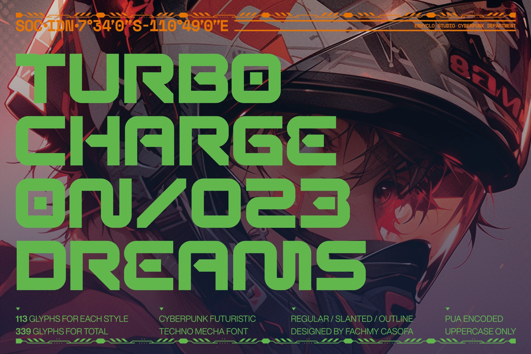 Moreks - Cyberpunk Futuristic Font