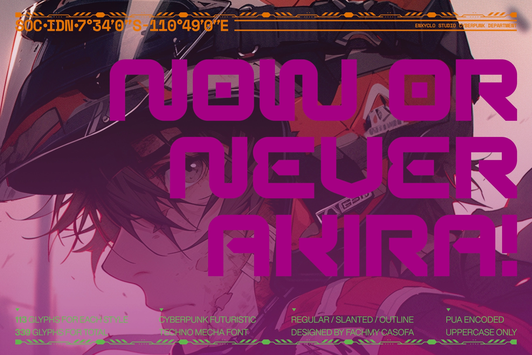 Moreks - Cyberpunk Futuristic Font