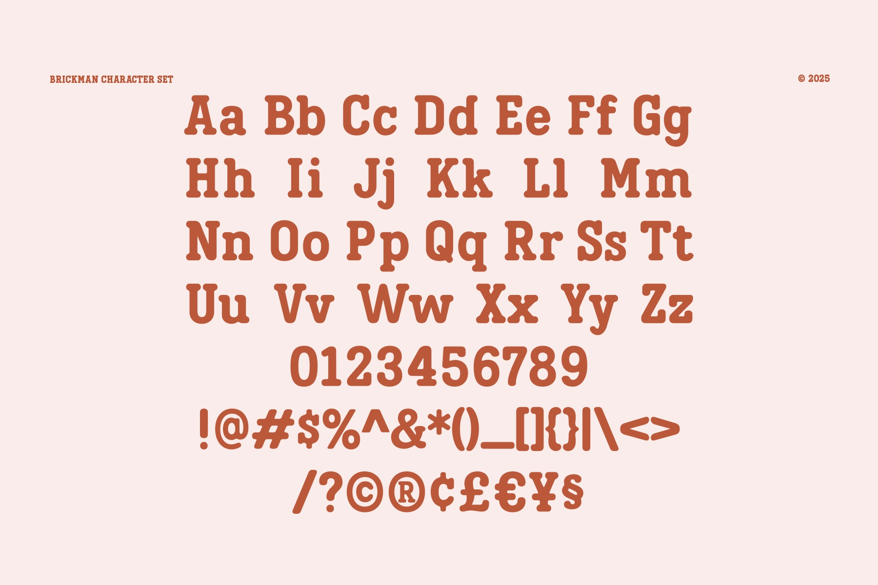 Brickman - Bold Slab Serif Typeface