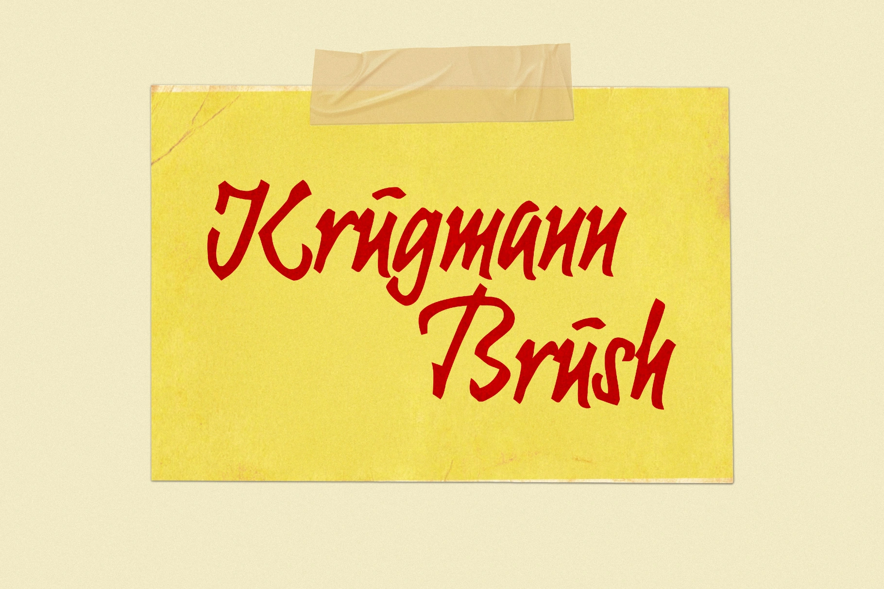 Krugmann Brush Font