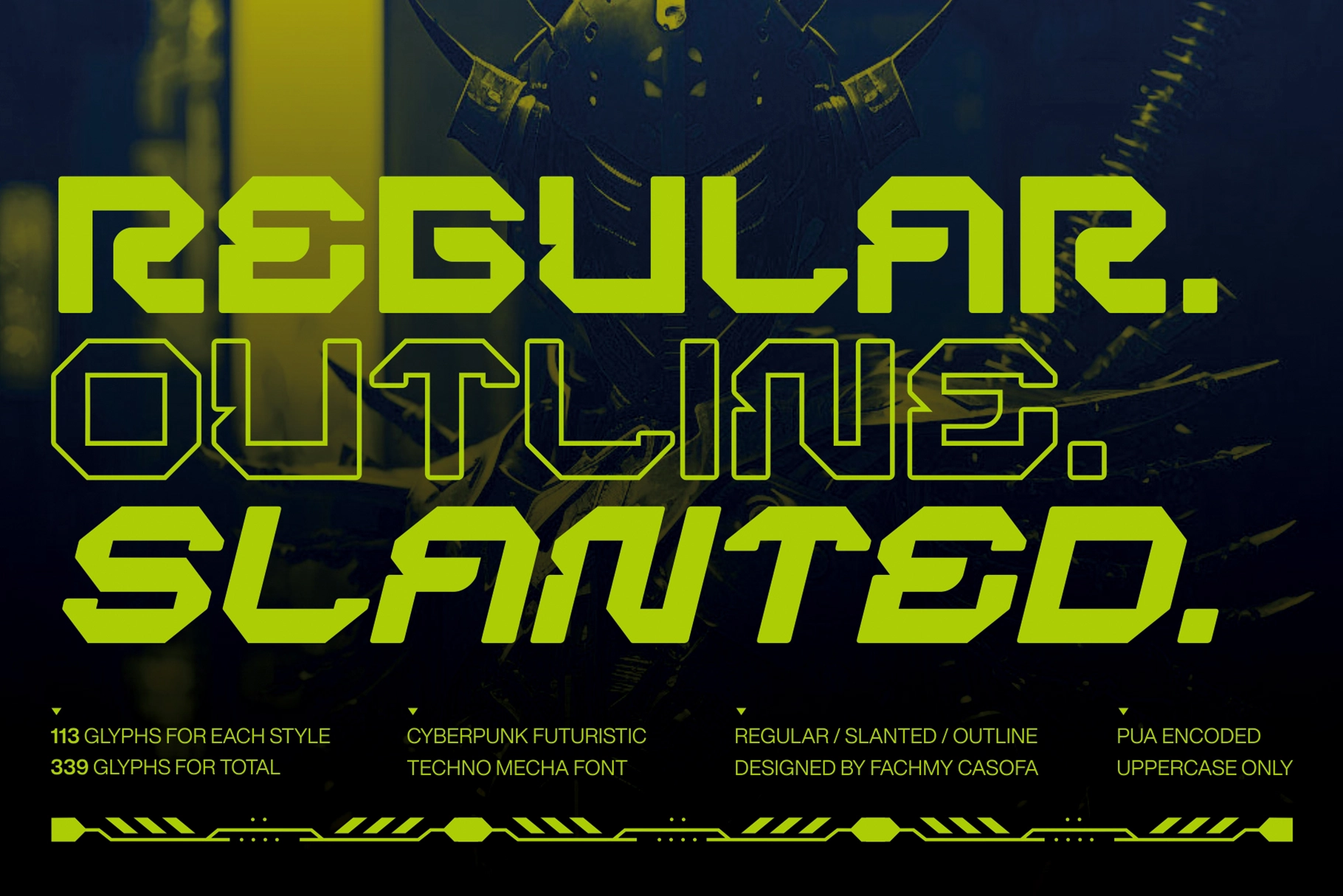 Bergan - Cyberpunk Display Font