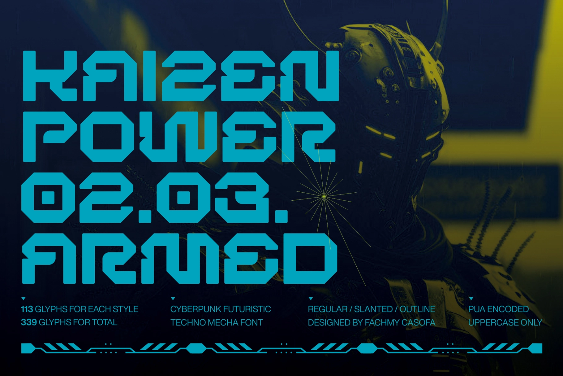 Bergan - Cyberpunk Display Font