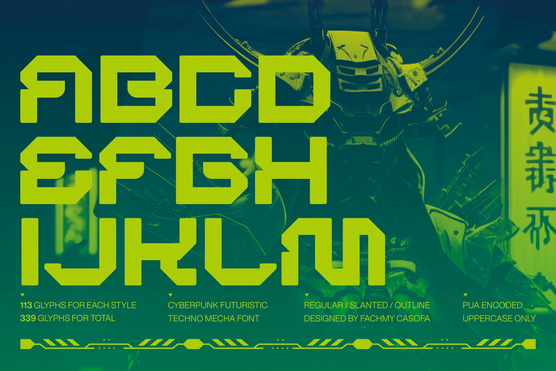 Bergan - Cyberpunk Display Font