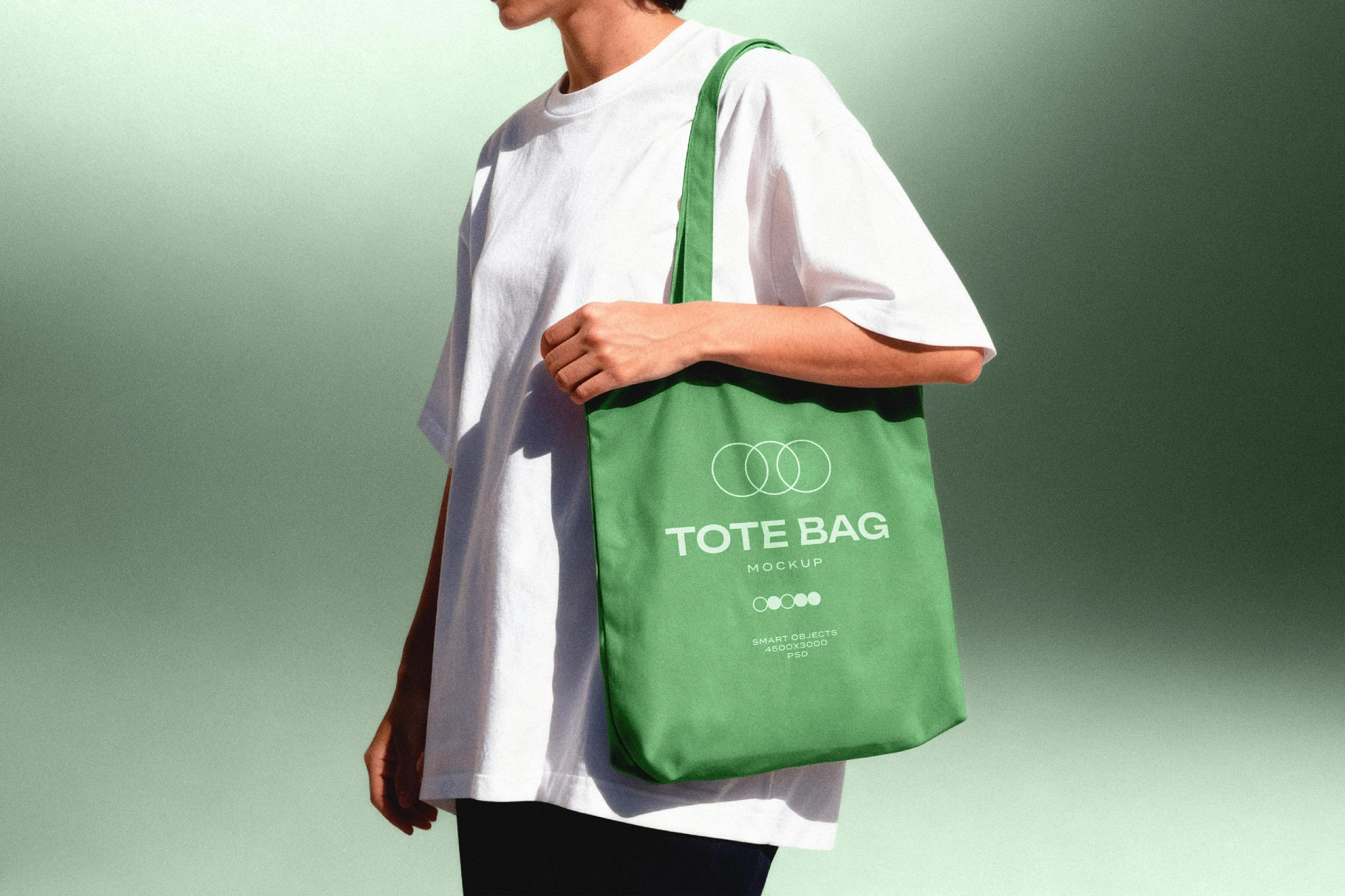 Woman With Bag Mockup