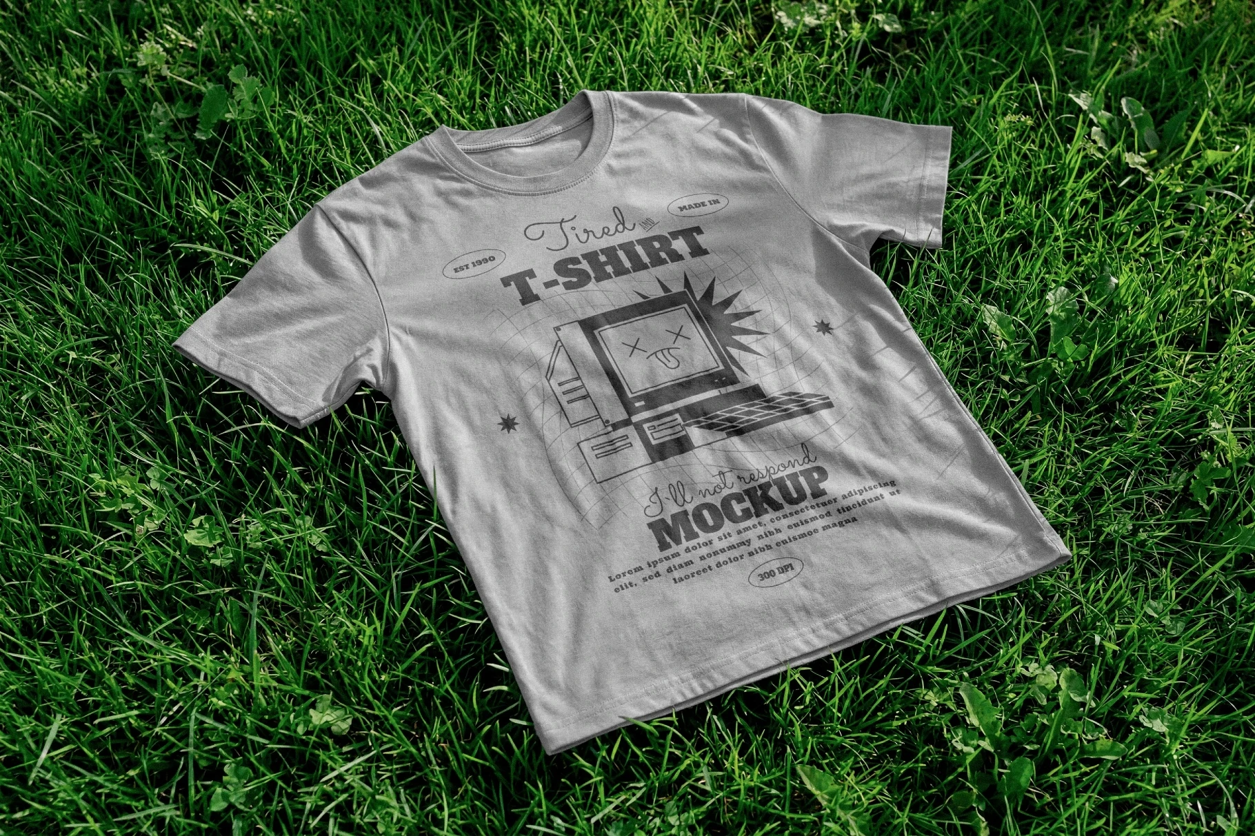 T-shirt On Grass Mockup