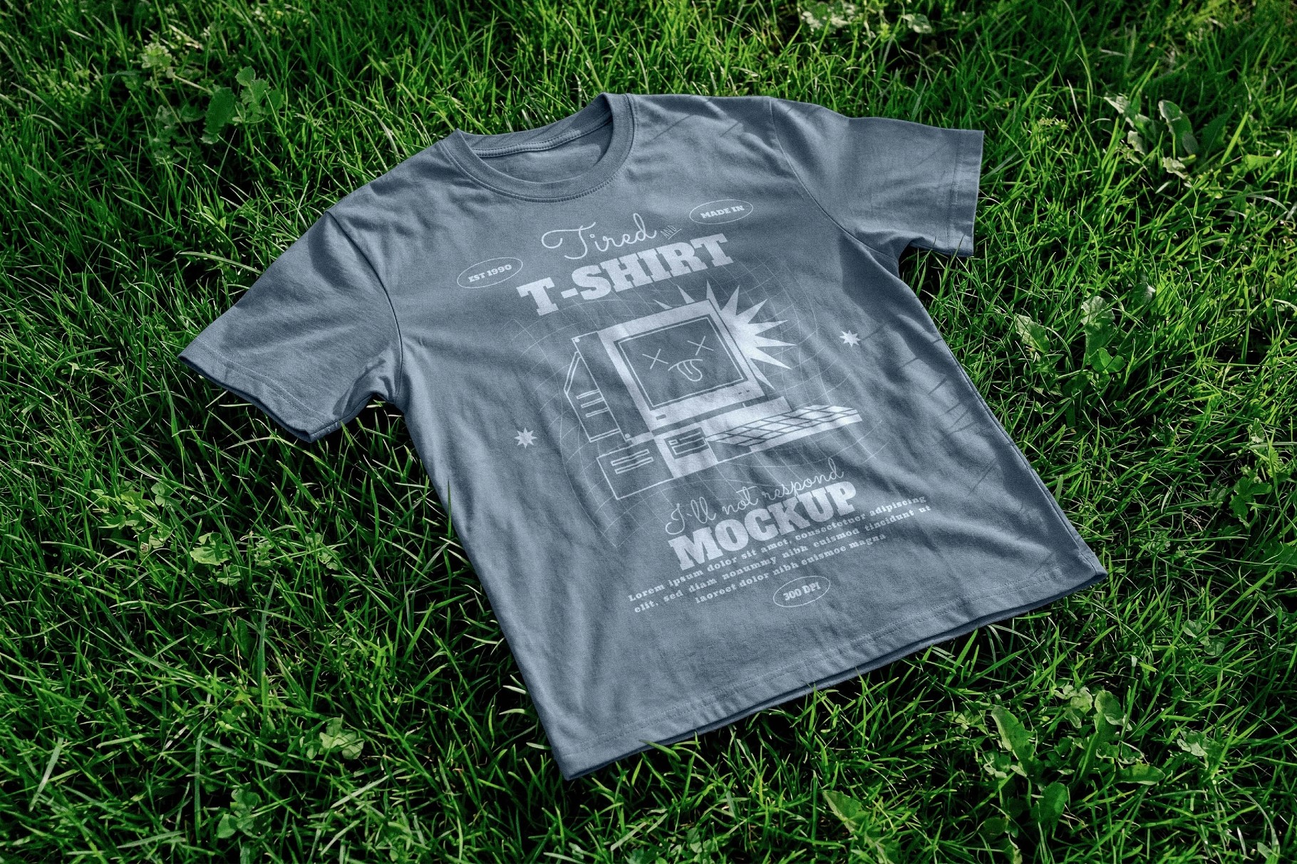 T-shirt On Grass Mockup