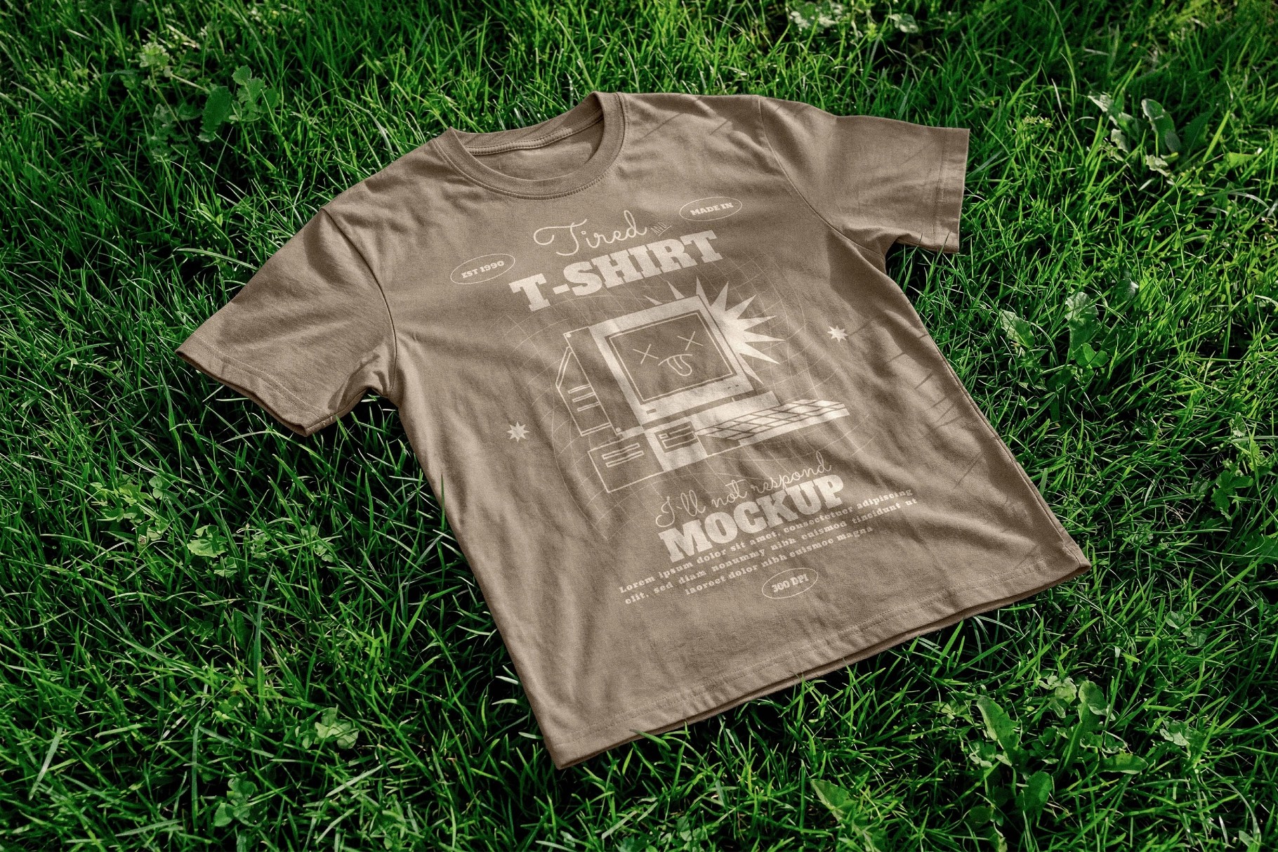 T-shirt On Grass Mockup