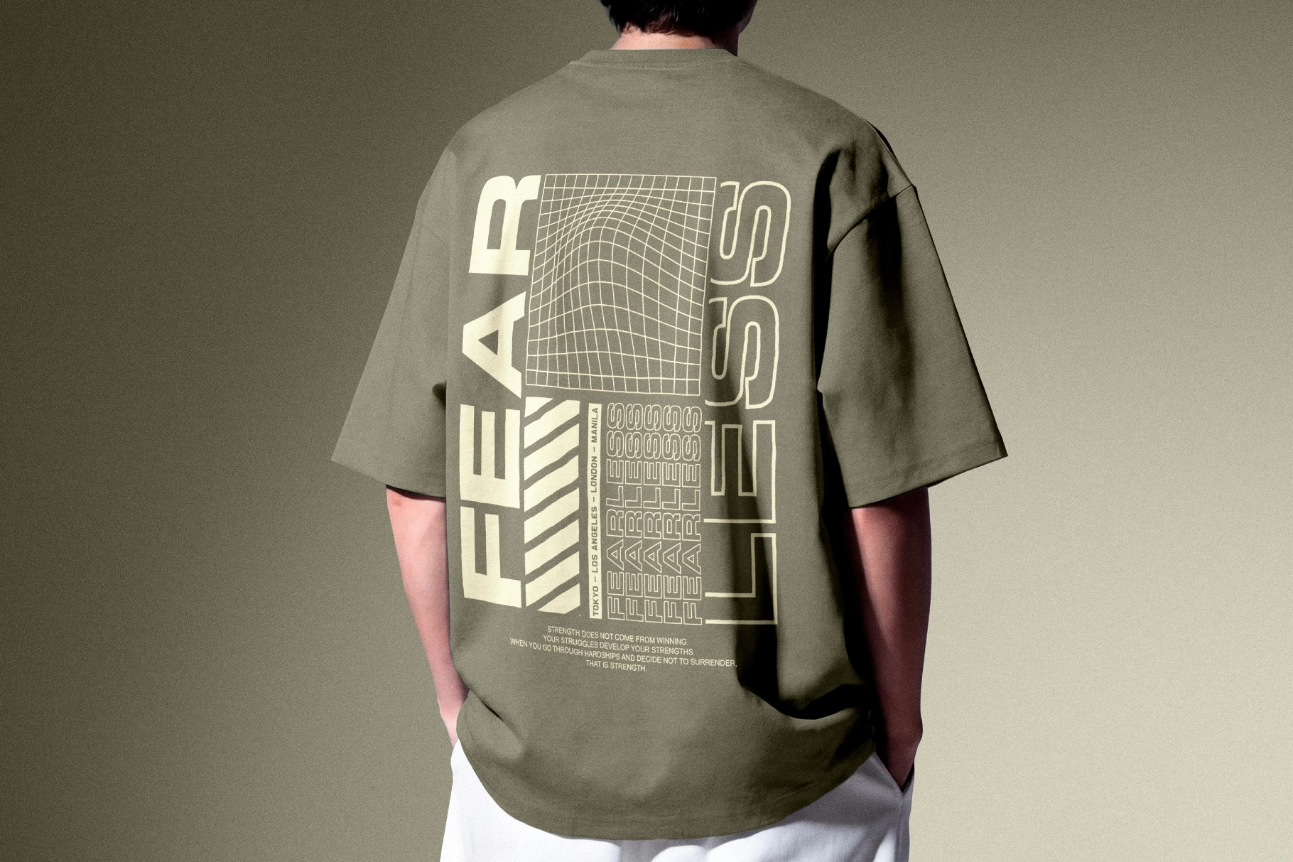 Back View Oversized T-Shirt Mockup