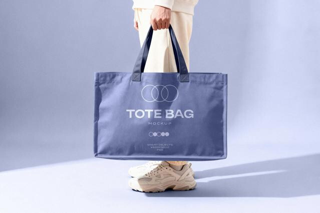 Large Tote Bag Mockup