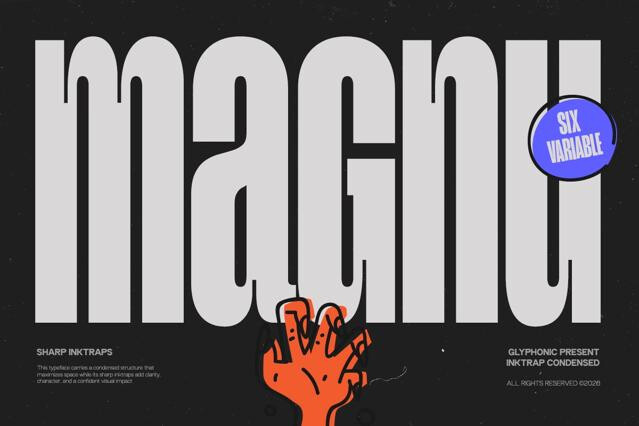 GC Magnu - Inktrap Condensed Display Font