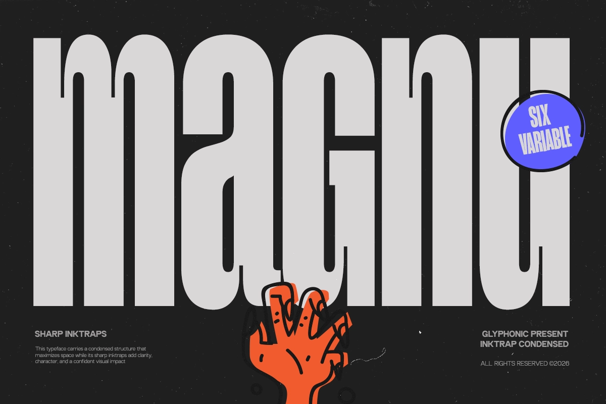 GC Magnu - Inktrap Condensed Display Font