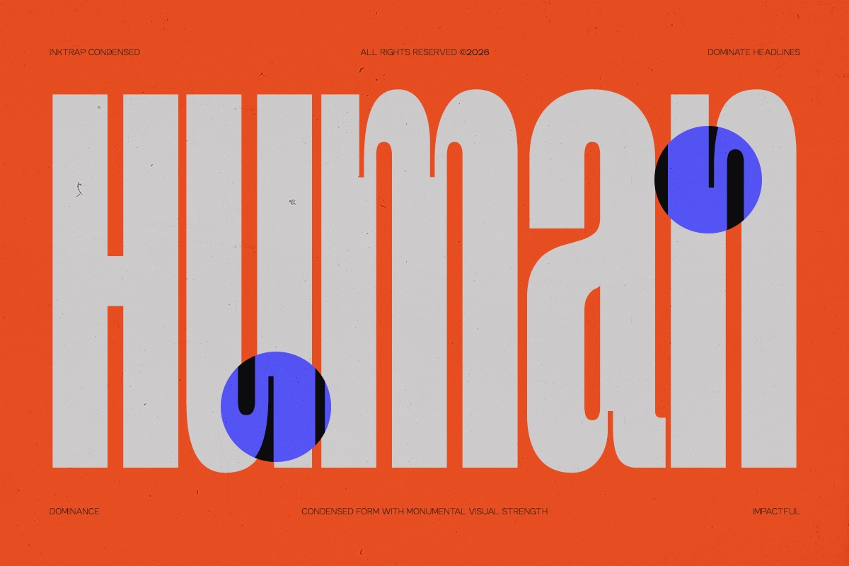 GC Magnu - Inktrap Condensed Display Font