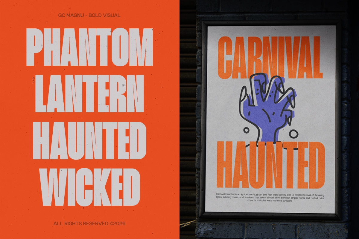 GC Magnu - Inktrap Condensed Display Font