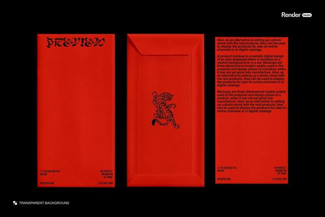 Rectangular Envelope Mockup