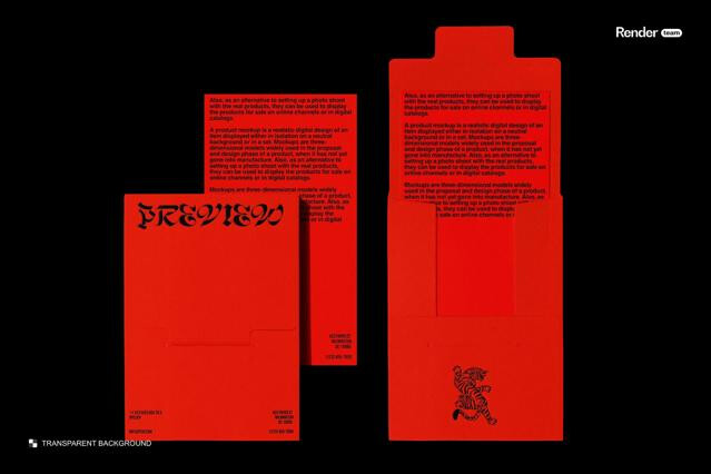 Open Rectangular Envelope Mockup