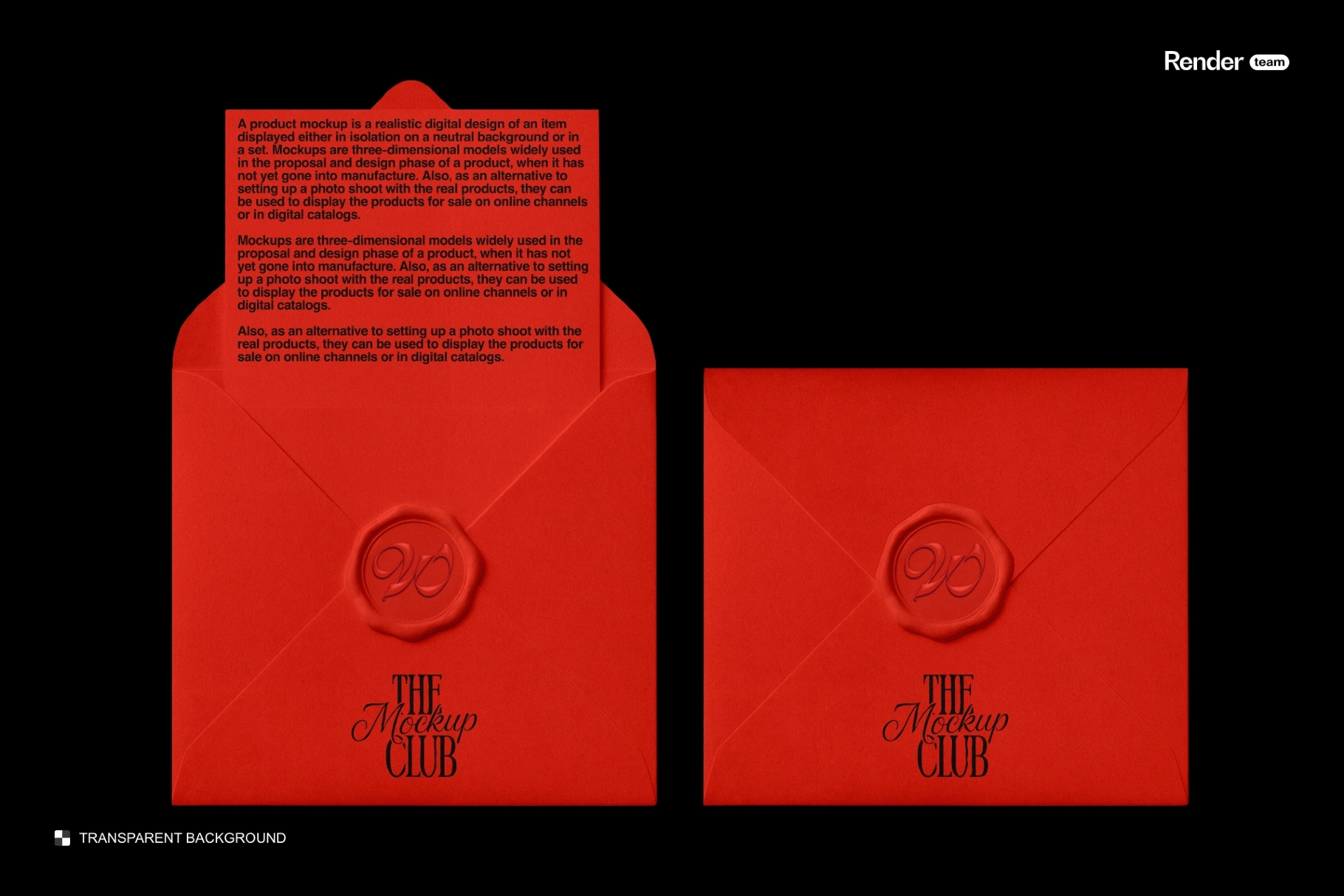 Wax Seal Envelope Mockup