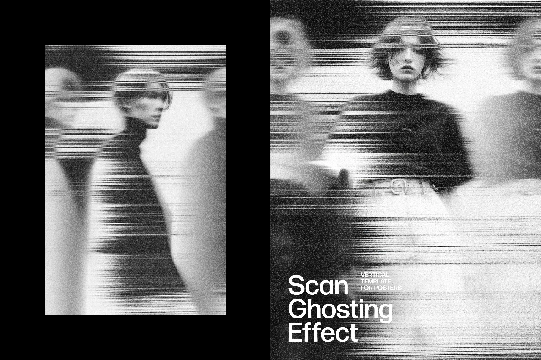 Ghosting Scan Poster Photo Effect