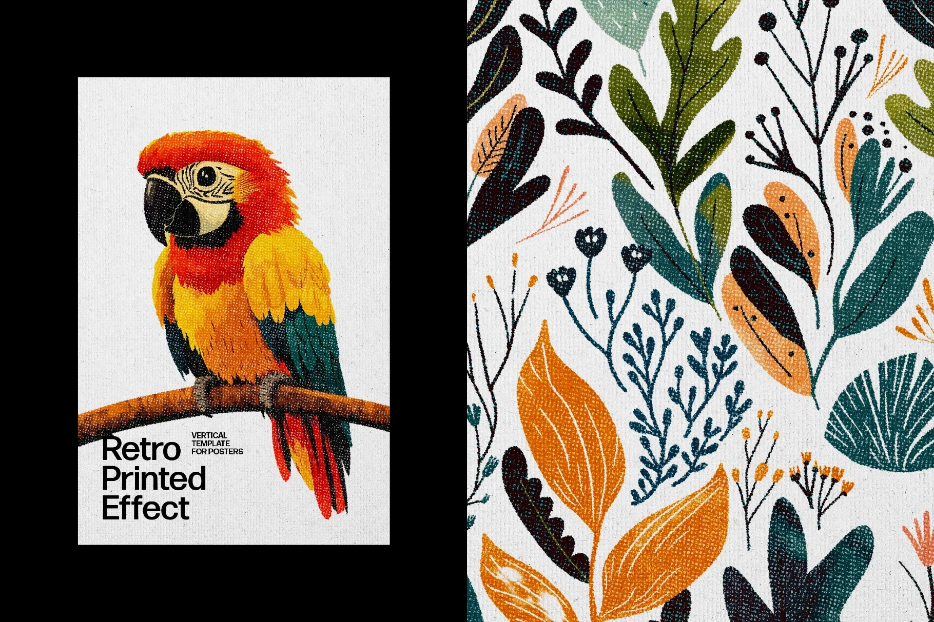 Retro Risograph Poster Print Effect