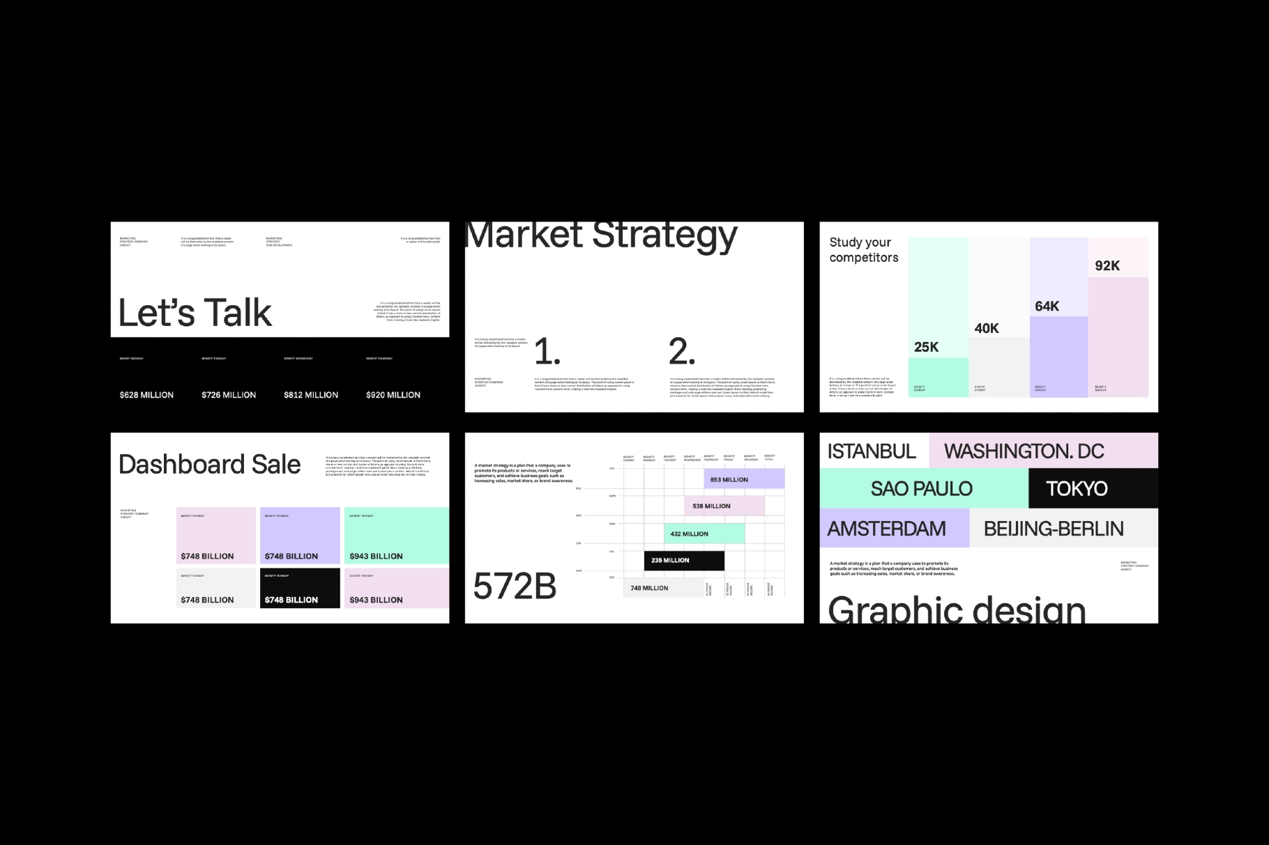 Business Strategy Market PowerPoint Template