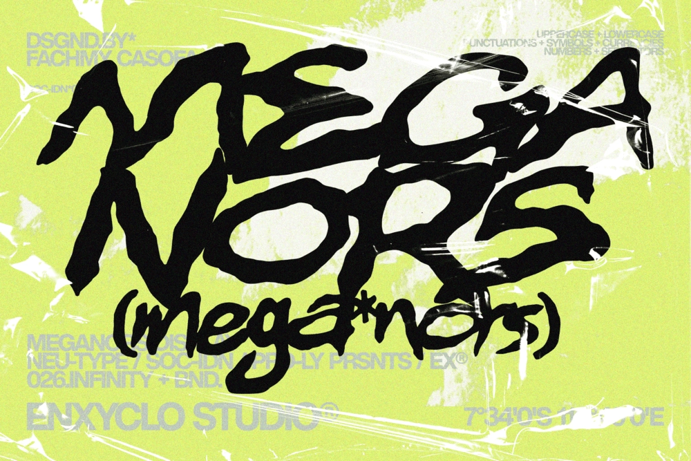 Meganors - Urban Brush Display Font