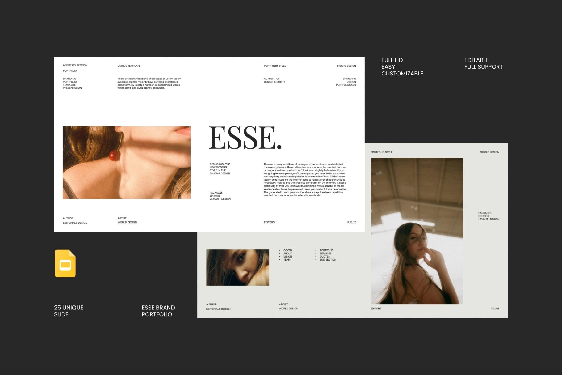 Google Slides Template for Brand Portfolio – Esse