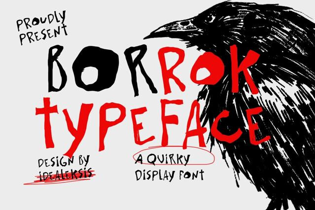 Borrok - Grunge Hand-drawn Font