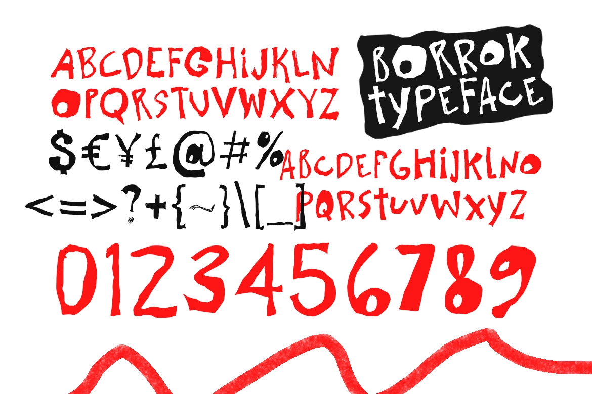Borrok - Grunge Hand-drawn Font